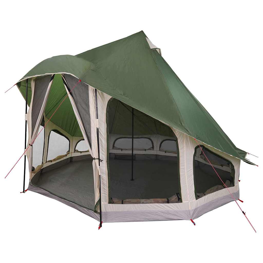Familien-Tipi-Zelt mit Dach Grün 404 x 370 x 270 cm