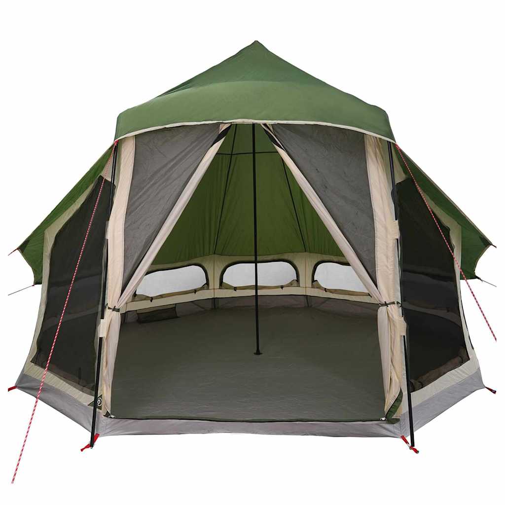 Familien-Tipi-Zelt mit Dach Grün 404 x 370 x 270 cm