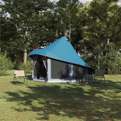 Familien-Tipi-Zelt mit Dach Grün 404 x 370 x 270 cm