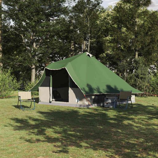 Tipi Zelt mit Dach mit Speicher Grün 358 x 296 x 258 cm Taft