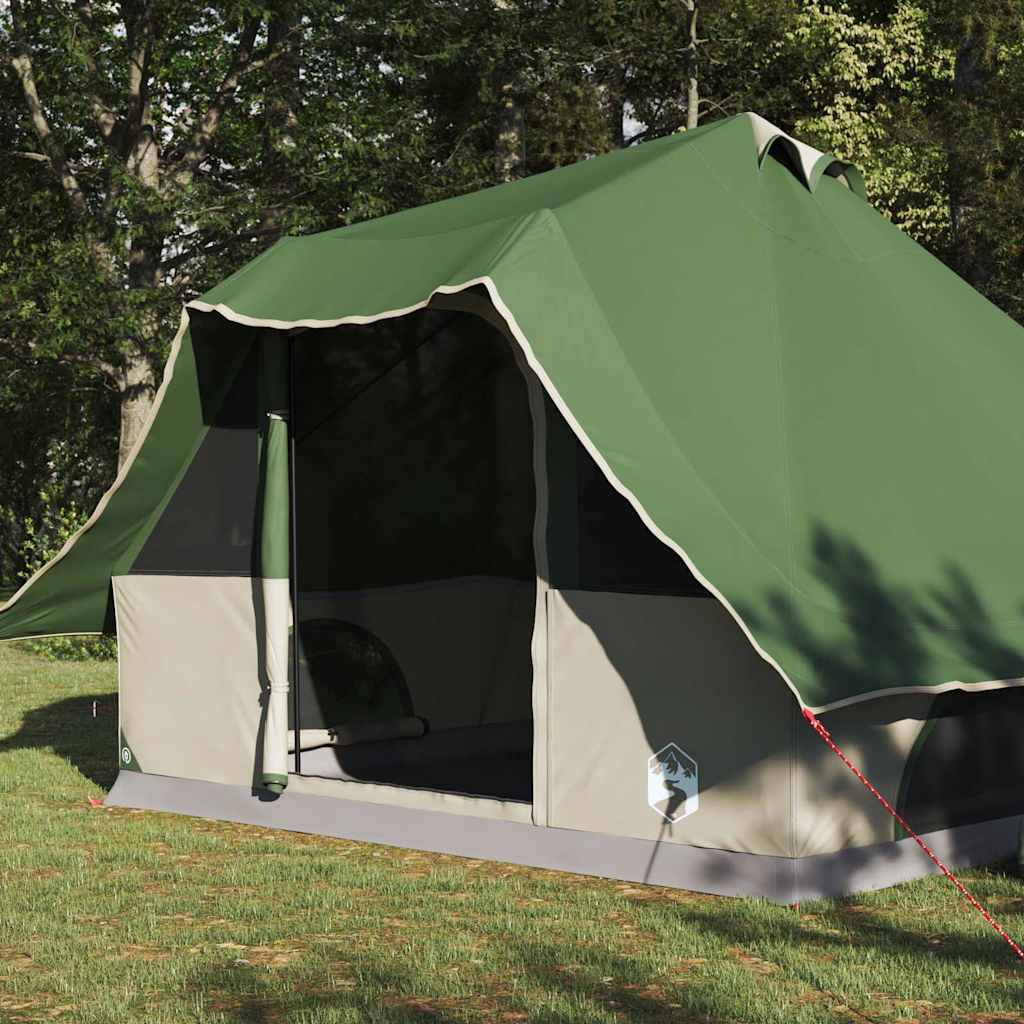 Tipi Zelt mit Dach mit Speicher Grün 358 x 296 x 258 cm Taft