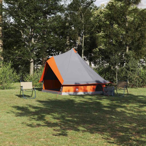 Familien-Tipi-Zelt mit Dach Grün und Beige 400 x 346 x 250 cm