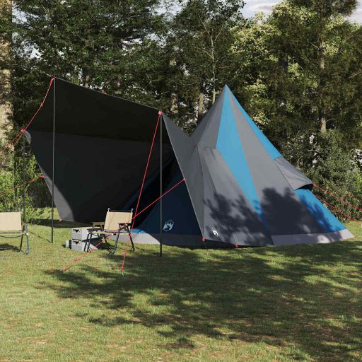Familien-Tipi-Zelt mit Dach Grün und Beige 510 x 690 x 330 cm