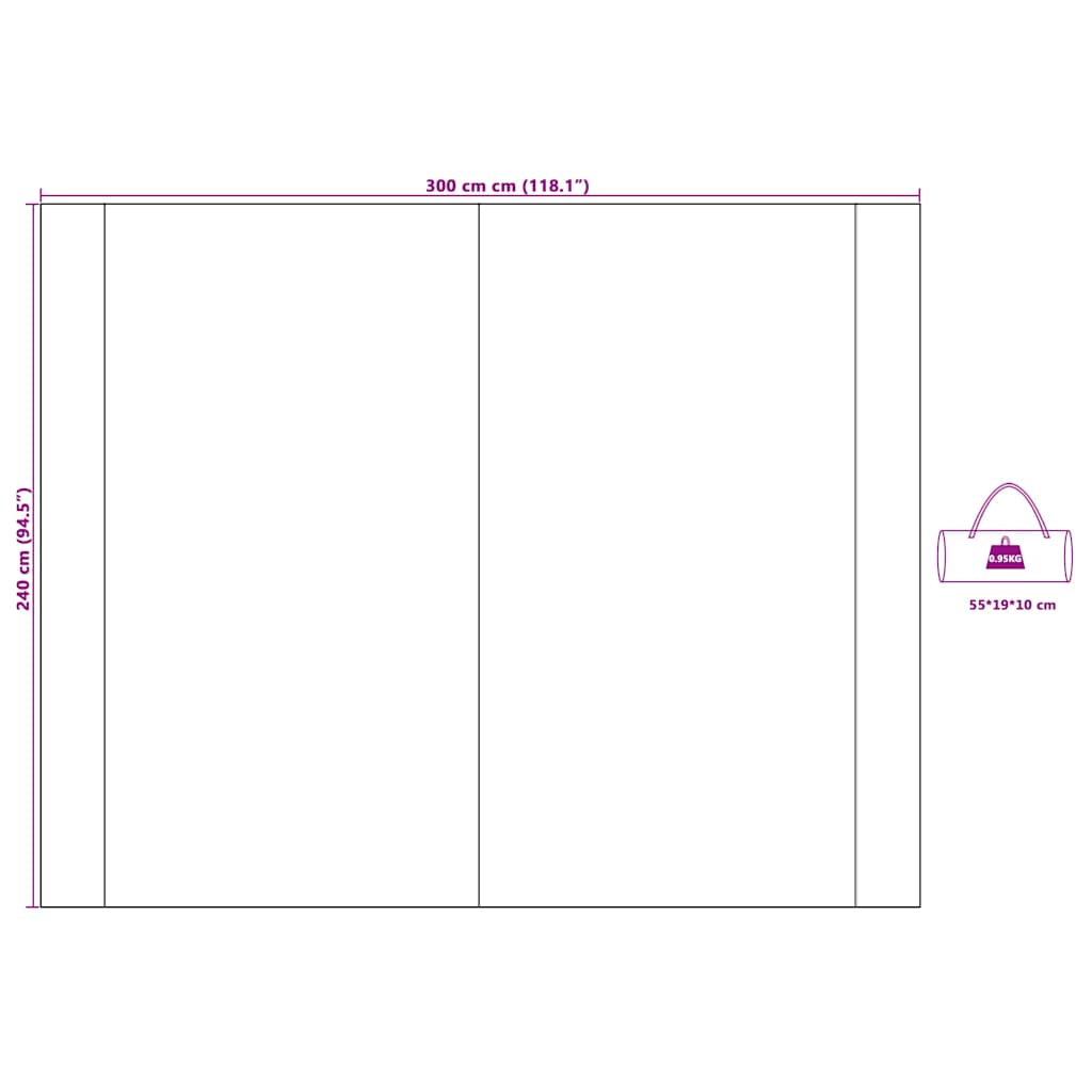 vidaXL Wasserfeste Plane mit Dach Grün