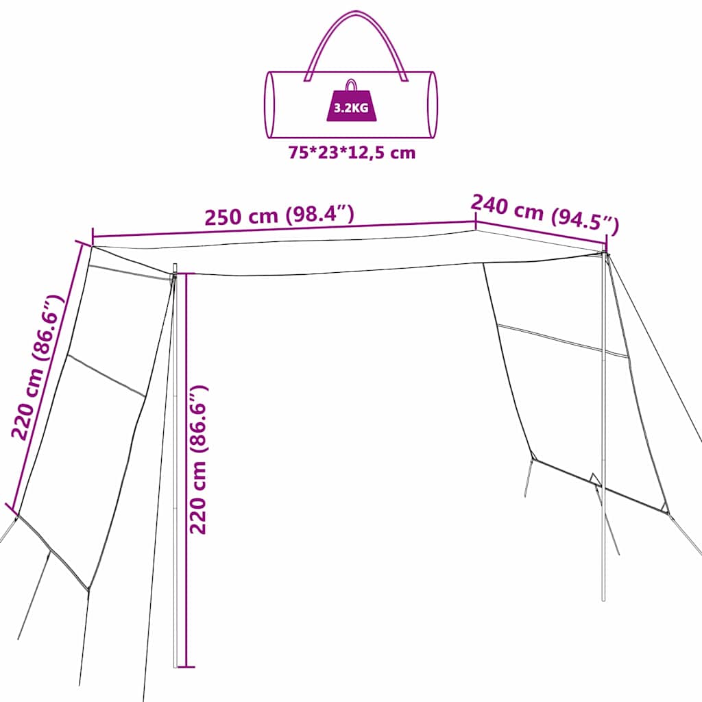 vidaXL Wasserfester Tarp mit Dach