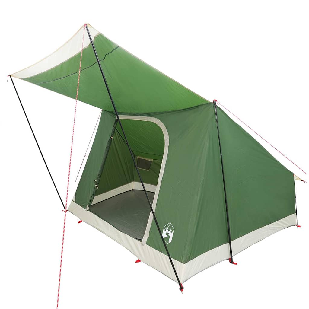 vidaXL Campingzelt mit Dach mit Speicher Grün 282 x 225 x 154 cm Taft