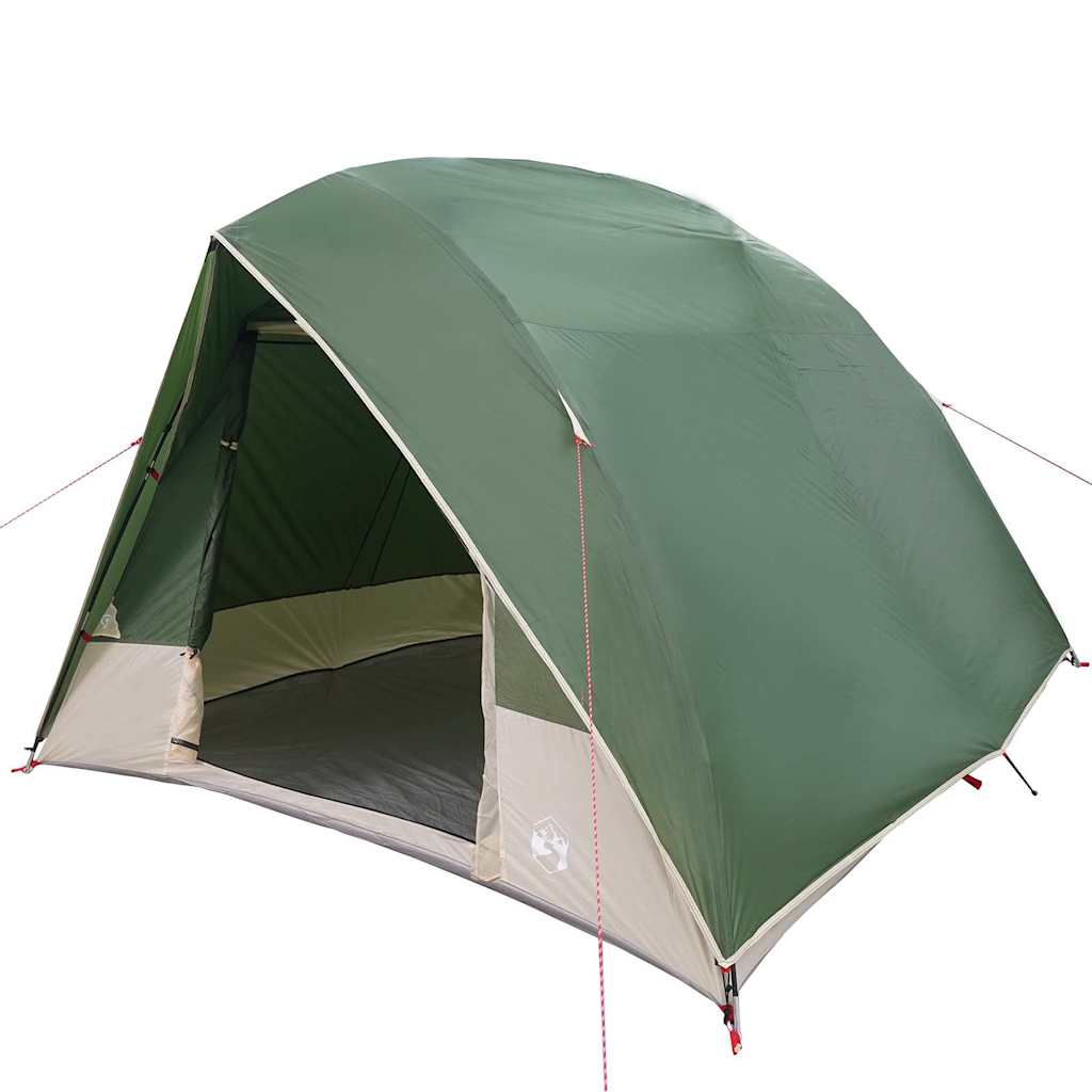 vidaXL Campingzelt mit Dach mit Speicher Grün 320 x 275 x 190 cm Taft