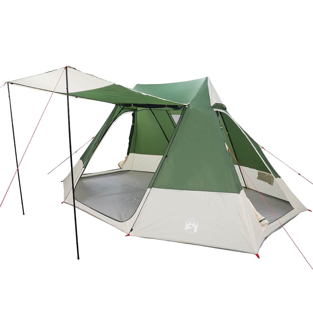 vidaXL Campingzelt mit Dach mit Speicher Grün 482 x 360 x 227 cm Taft