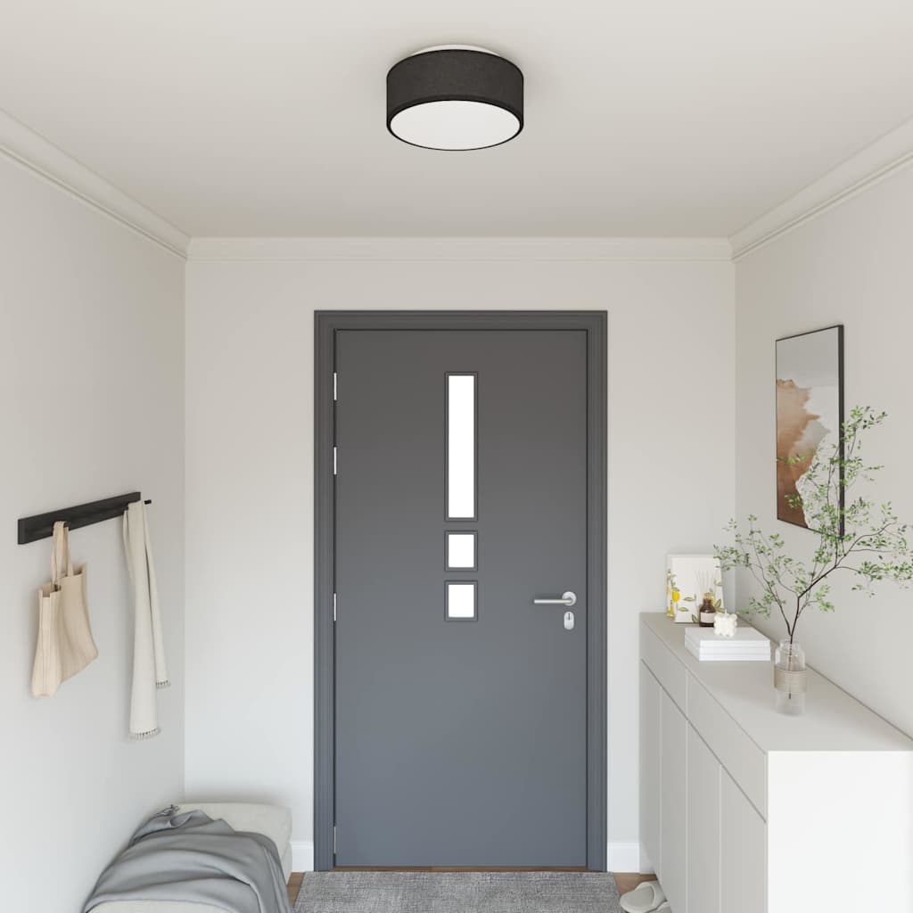 vidaXL Deckenlampe mit Strahlern Schwarz 30 x 30 x 13,5 cm Stoff