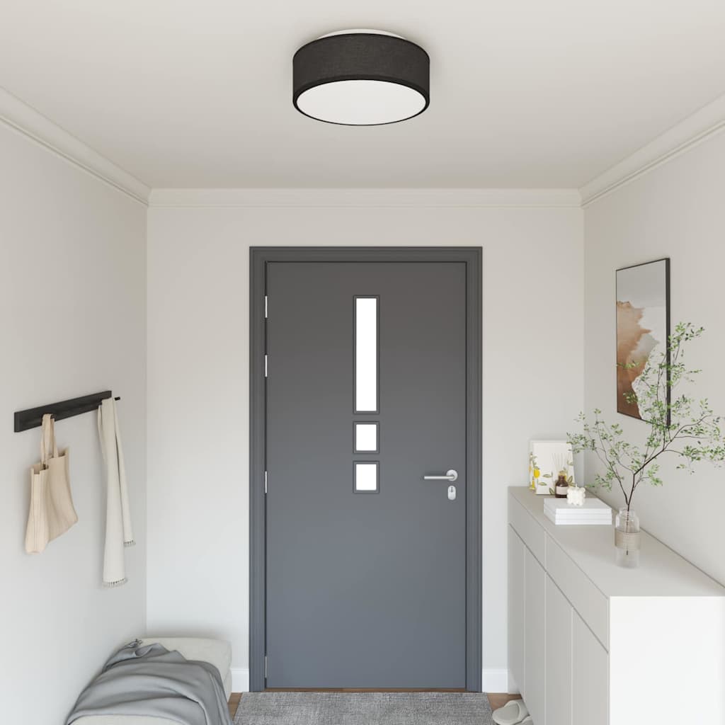 vidaXL Deckenlampe mit Strahlern Schwarz 30 x 30 x 13,5 cm Stoff