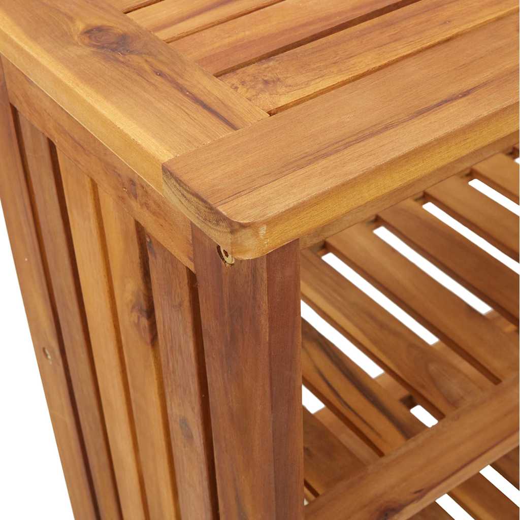 vidaXL Garten-Schrank mit Regal Natur 75 x 35 x 70cm Massivholz Akazie