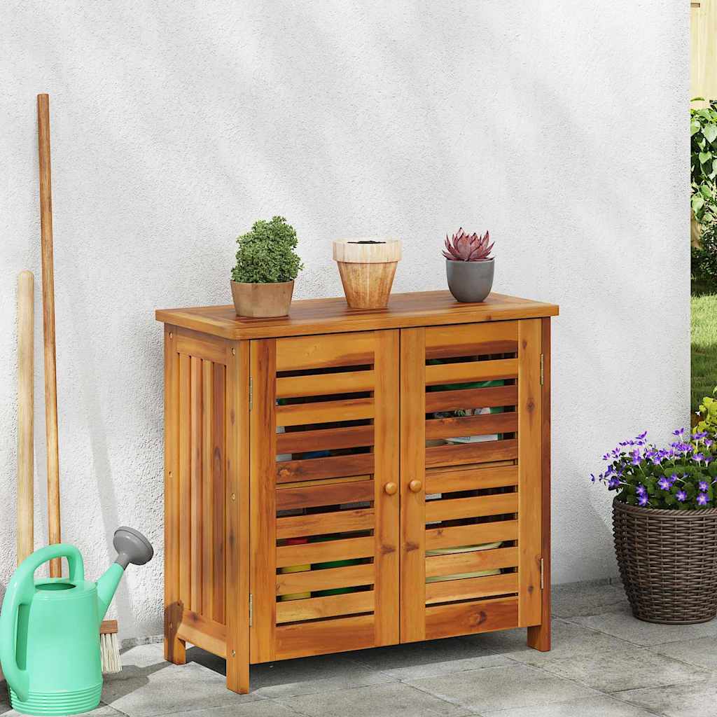 vidaXL Garten-Schrank Natur 78 x 36,5 x 78 cm Massivholz Akazie