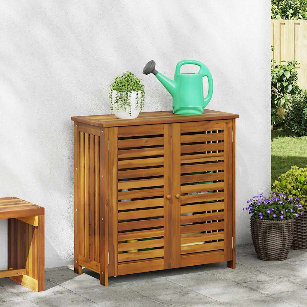 vidaXL Garten-Schrank Natur 78 x 36,5 x 78 cm Massivholz Akazie