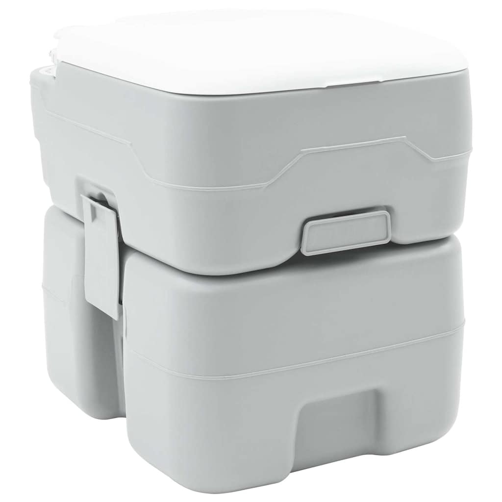 vidaXL Camping-Toilette Grau 41,5 x 36,5 x 42 cm