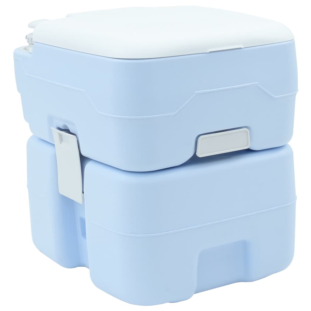 vidaXL Camping-Toilette Grau 41,5 x 36,5 x 42 cm