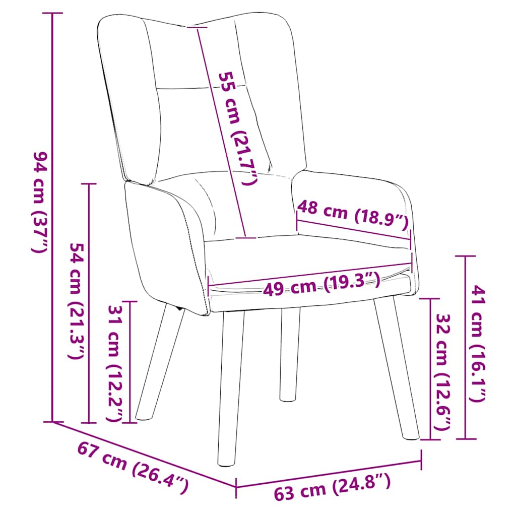 vidaXL Sessel Hellgrau 63 x 67 x 94 cm Samt