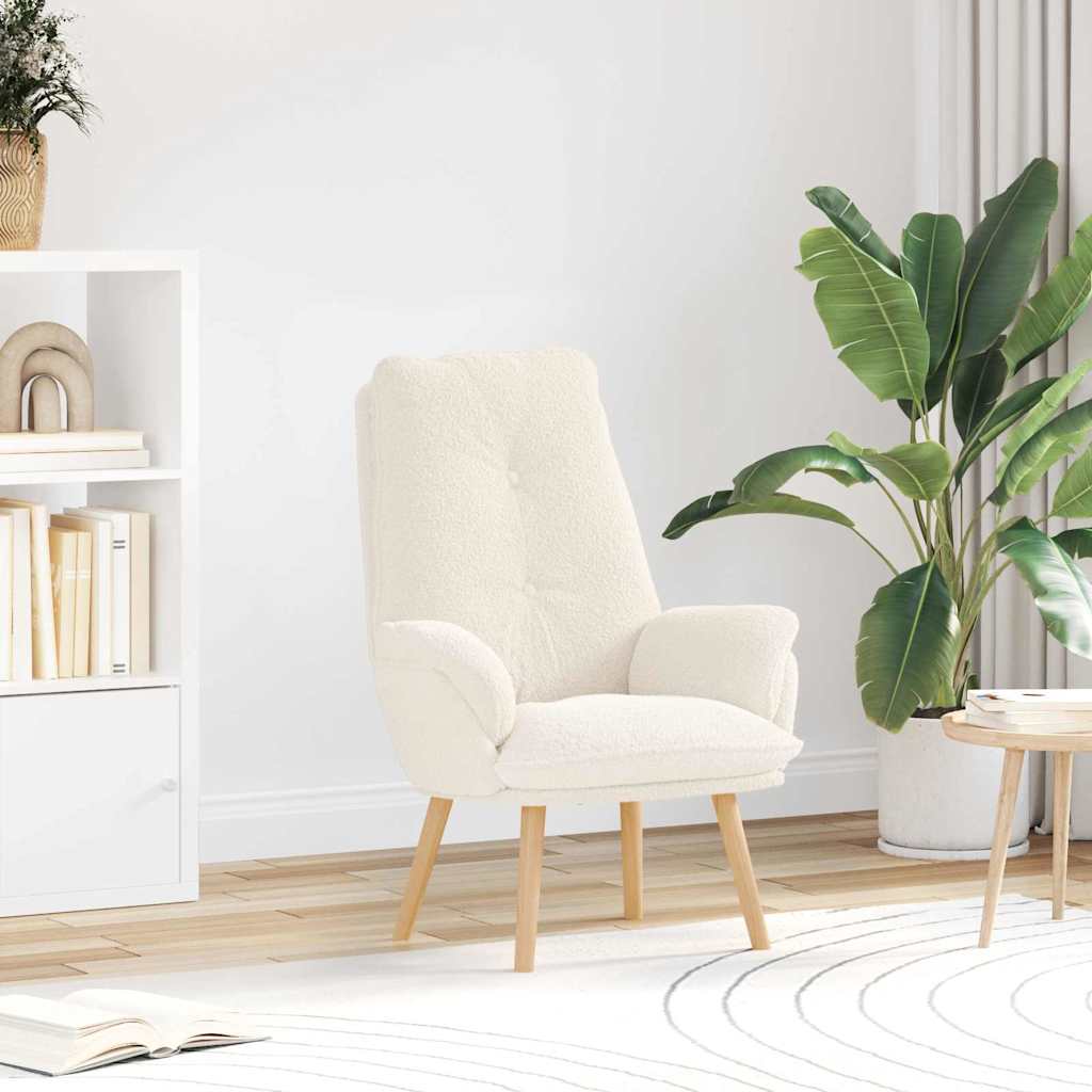 vidaXL Sessel Hellgrau 69 x 74 x 93 cm Sherpa-Stoff