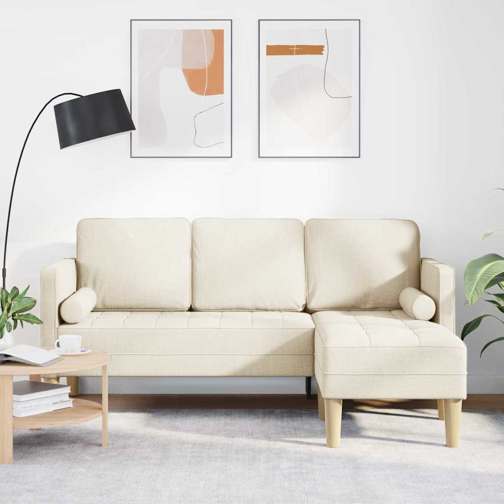 vidaXL Sofa Set mit Kissen 2 pcs Hellgrau Polyester