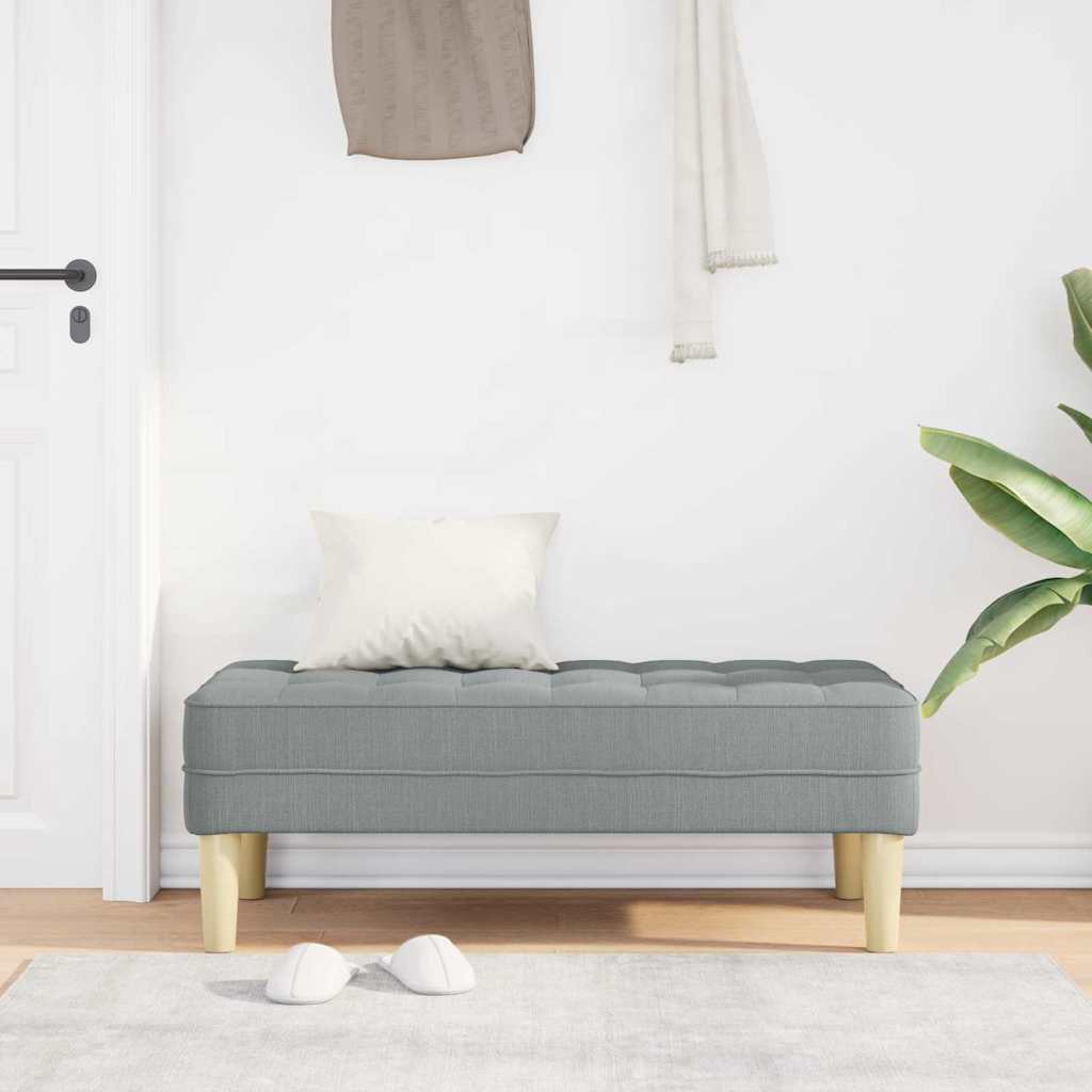 vidaXL Bank mit Kissen Hellgrau 113 x 57 x 39 cm Stoff