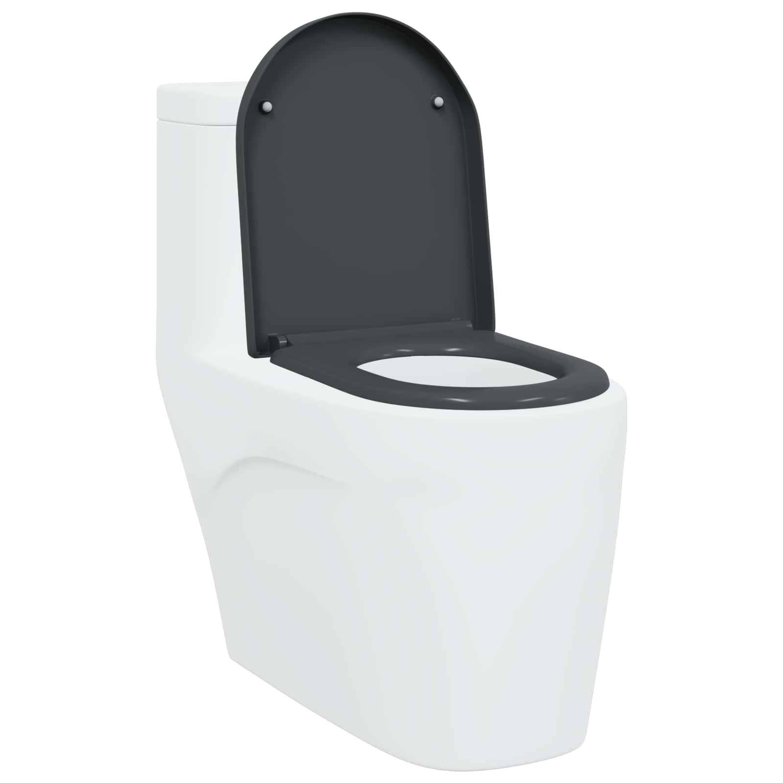 vidaXL Toilettensitz Anthrazit 49 x 36 x 4 cm Duroplast