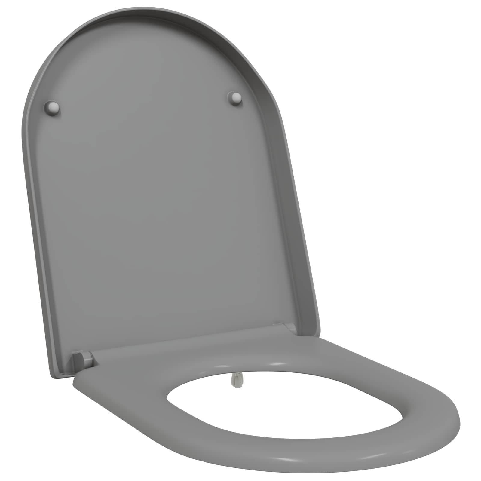 vidaXL Toilettensitz Anthrazit 49 x 36 x 4 cm Duroplast