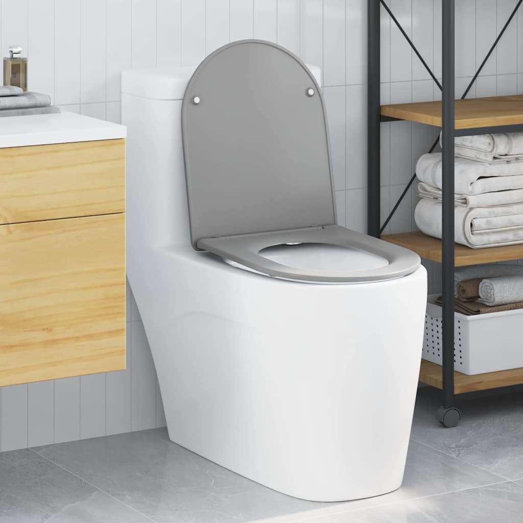 vidaXL Toilettensitz Anthrazit 44 x 36,4 x 3,4 cm Duroplast