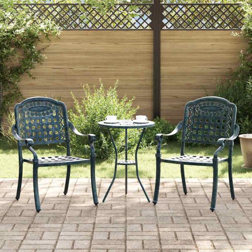 vidaXL Gartenstuhl 2 pcs Bronze 55 x 56,5 x 91cm Aluminium