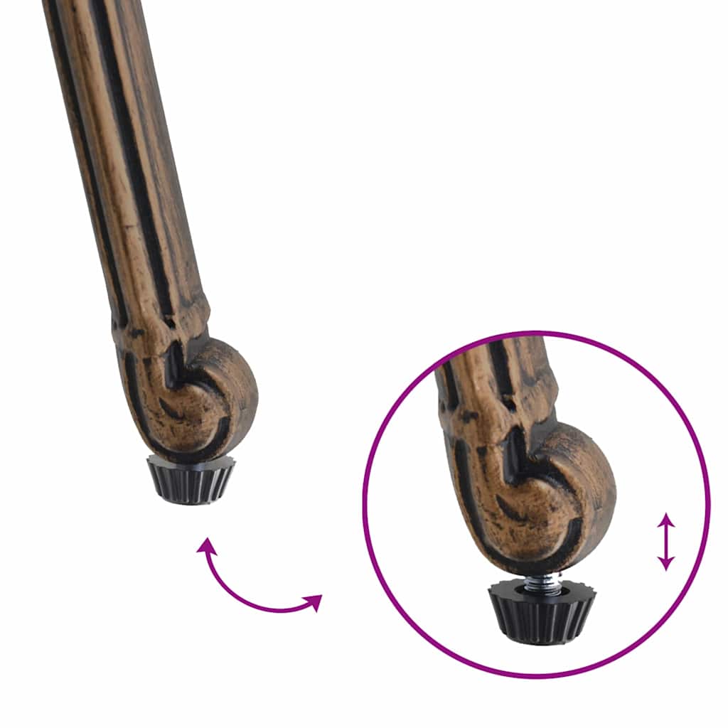 vidaXL Gartenstuhl 2 pcs Bronze 56 x 55 x 92,5cm Aluminium