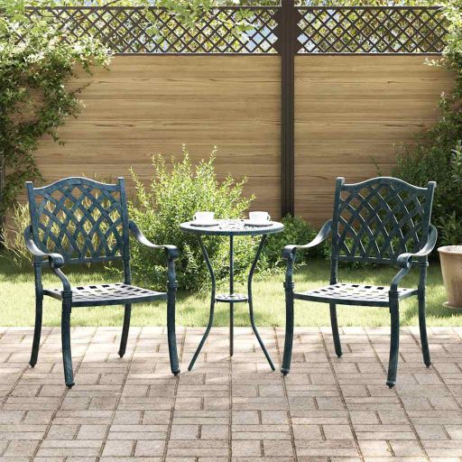 vidaXL Gartenstuhl 2 pcs Bronze 56 x 55 x 92,5cm Aluminium