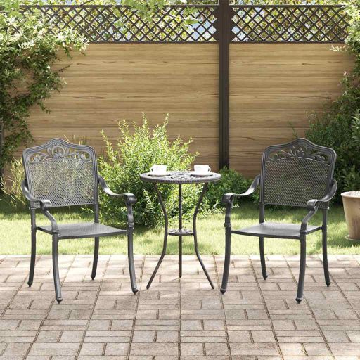 vidaXL Gartenstuhl 2 pcs Bronze 55 x 55 x 92,5cm Aluminium