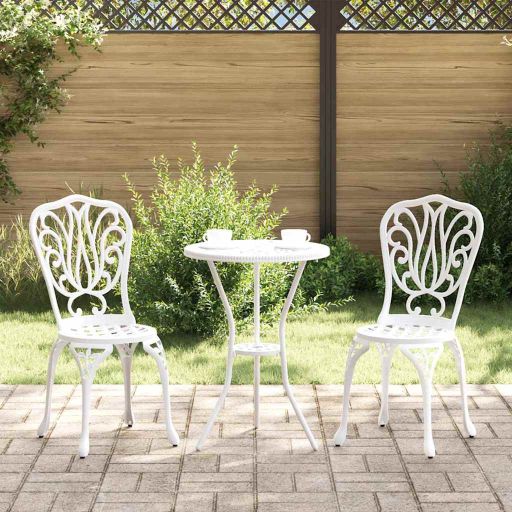 vidaXL Garten Bistro Set 3 pcs Bronze Aluminium