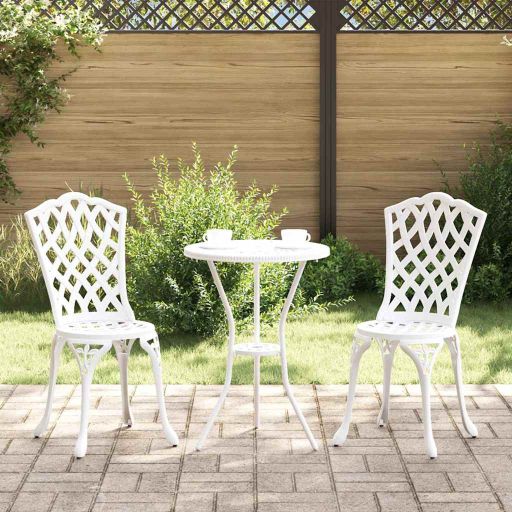 vidaXL Garten Bistro Set 3 pcs Bronze Aluminium