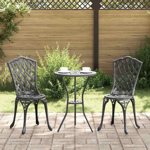 vidaXL Gartenstuhl 2 pcs Bronze 39 x 40 x 87cm Aluminium