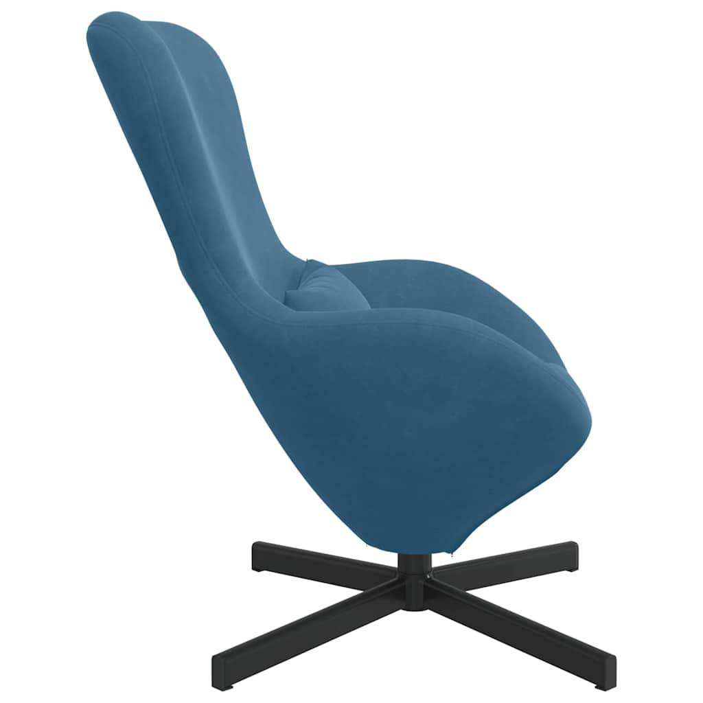 vidaXL Eiersessel Blau 63 x 73 x 90 cm Samt