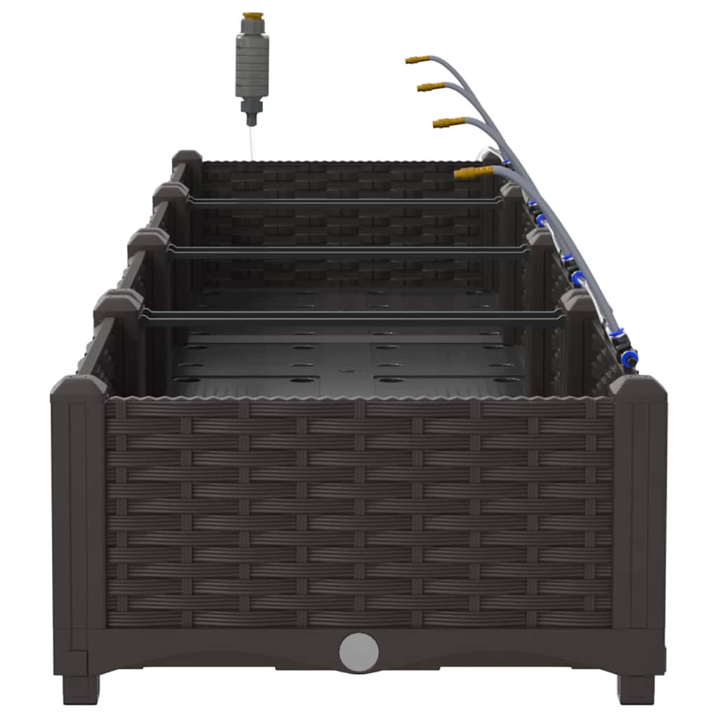 vidaXL Garten-Pflanzgefäß 4 pcs Braun Stahl