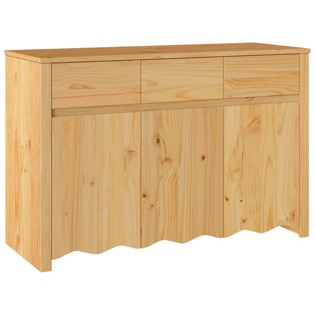 vidaXL Sideboard Drammen Eiche 114 x 43 x 75,5 cm Massivholz Kiefer