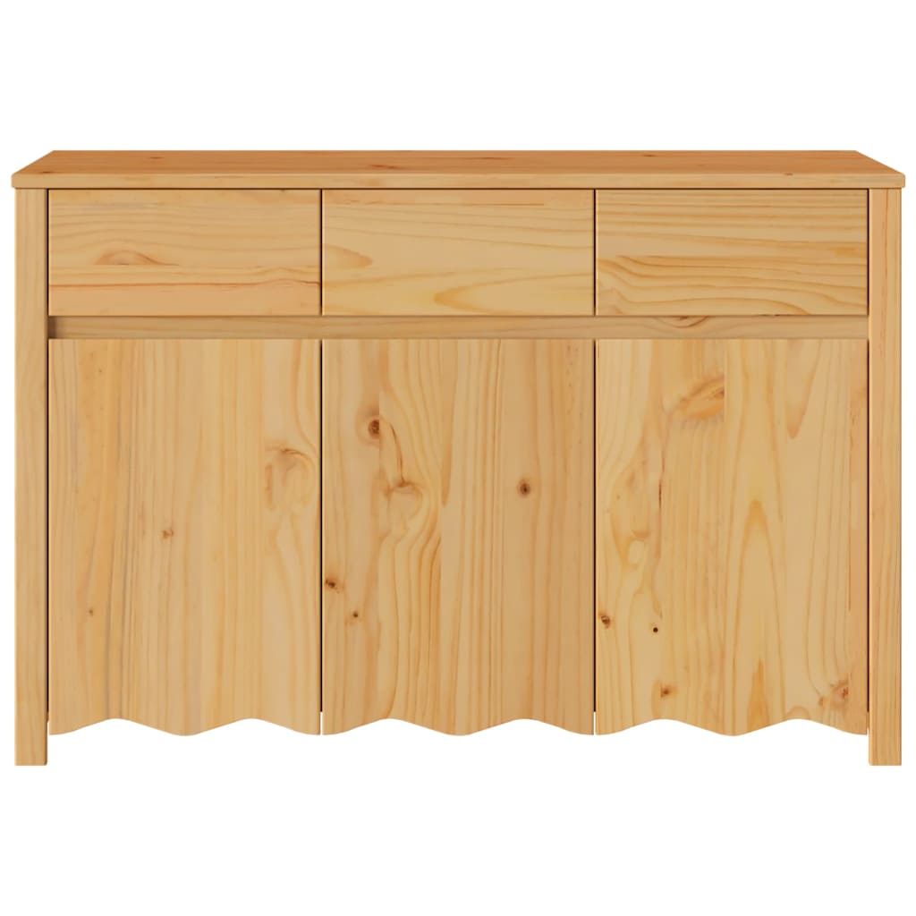vidaXL Sideboard Drammen Eiche 114 x 43 x 75,5 cm Massivholz Kiefer