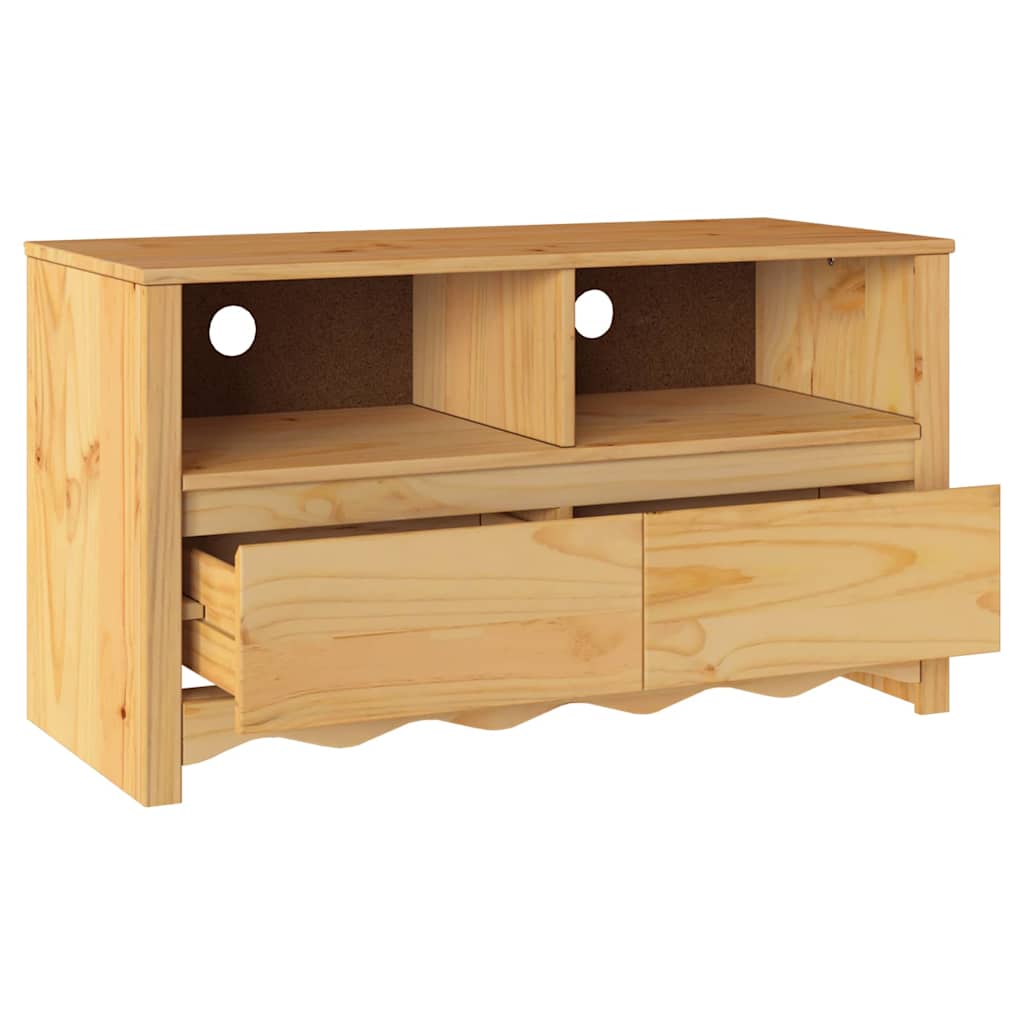 vidaXL TV-Schrank Drammen Eiche 99 x 43 x 55 cm Massivholz Kiefer