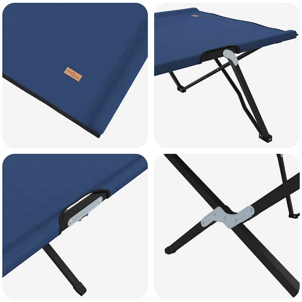 vidaXL Klapp Schlafbett fürs Camping Blau 206 x 76 x 74 cm