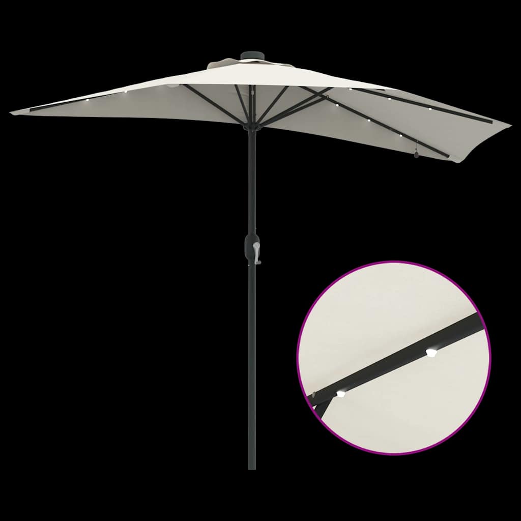 vidaXL Gartenparasol Sand 294 x 150 x 223 cm Stoff