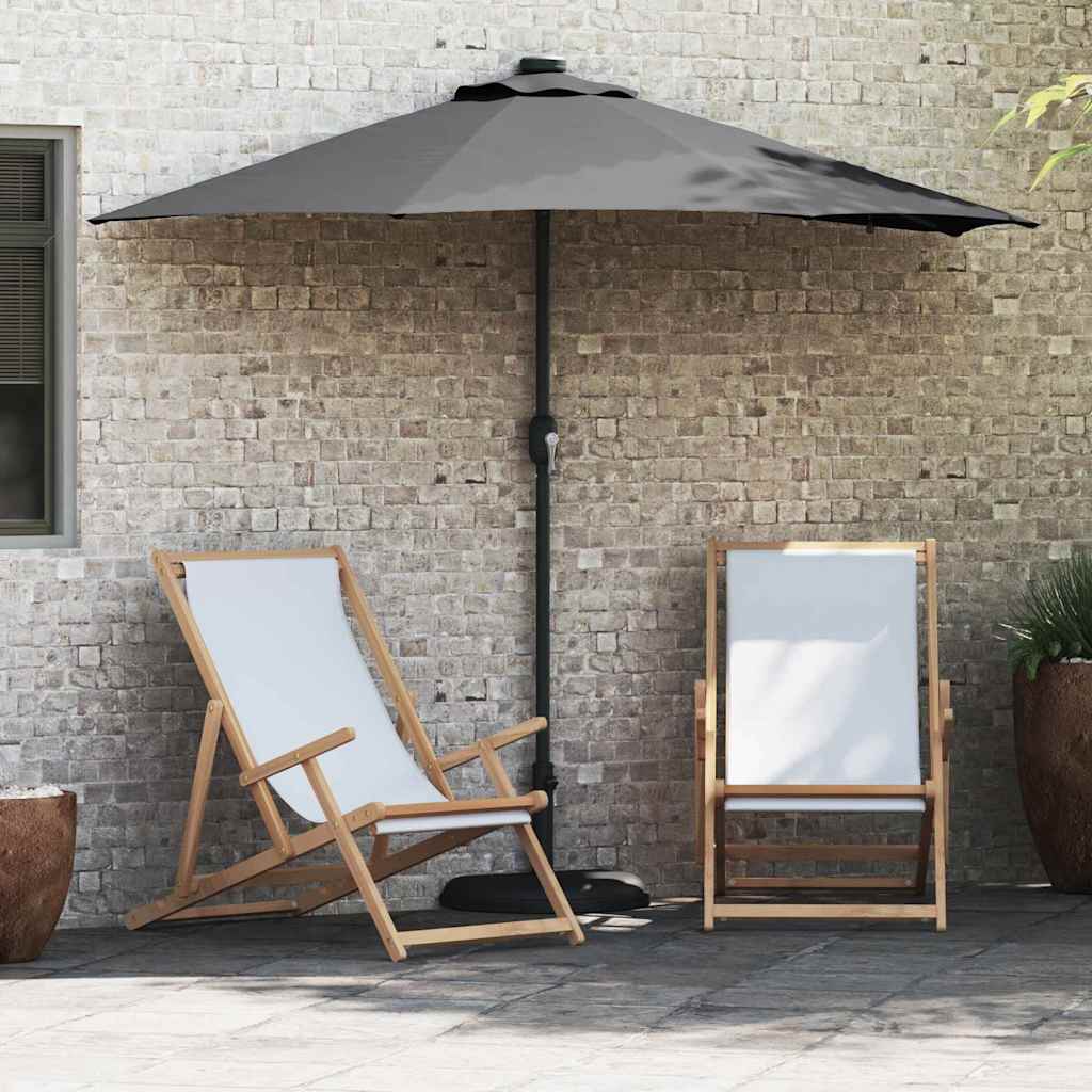 vidaXL Gartenparasol Sand 294 x 150 x 223 cm Stoff
