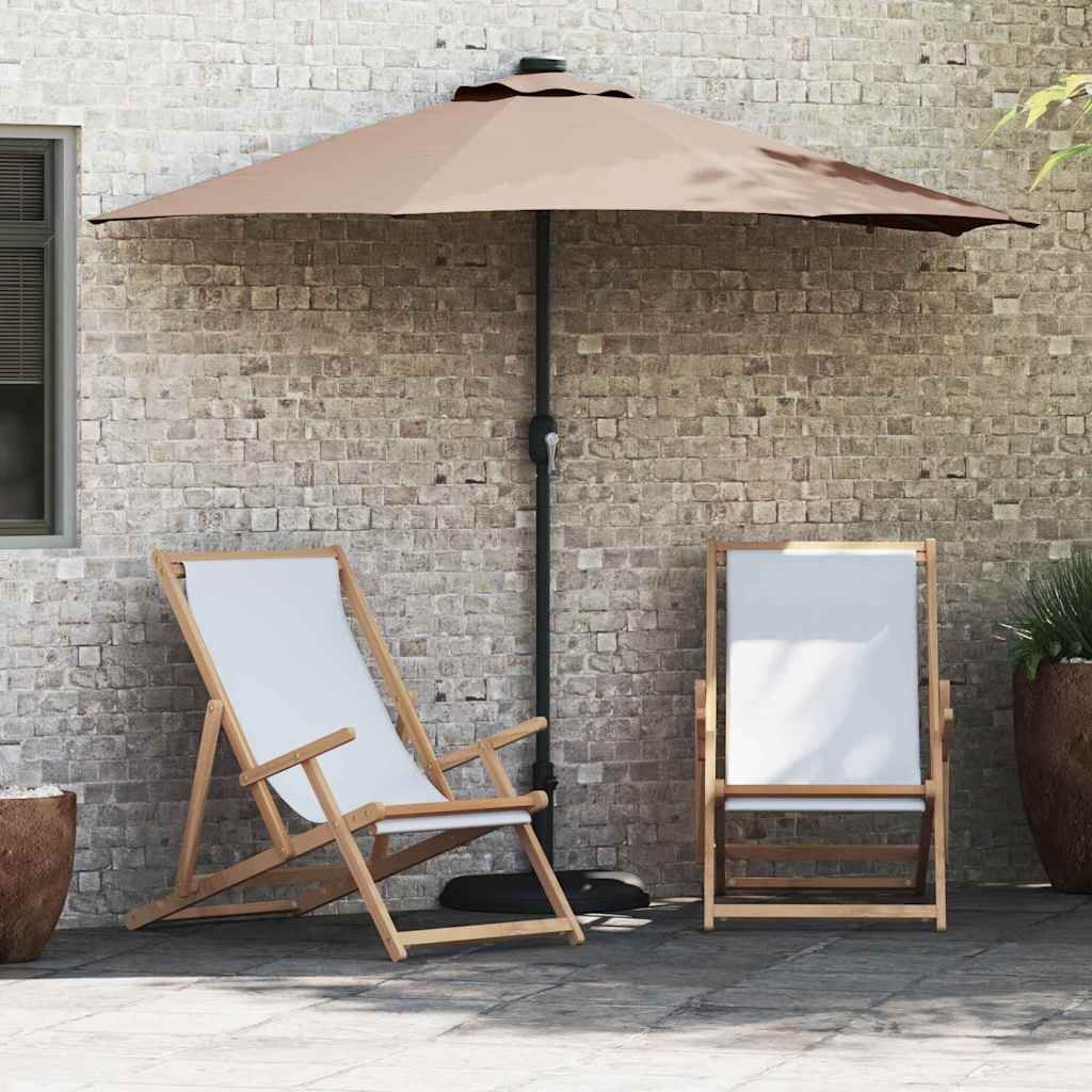 vidaXL Gartenparasol Sand 294 x 150 x 223 cm Stoff