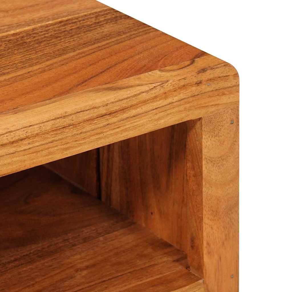 vidaXL TV-Schränk mit Regal Braun 110 x 30 x 40 cm Massivholz Akazie