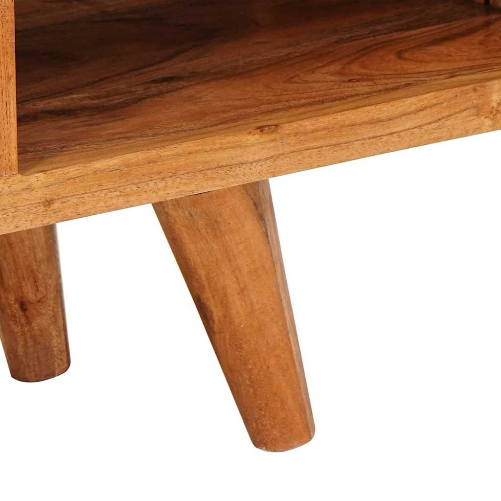 vidaXL TV-Schränk mit Regal Braun 110 x 30 x 40 cm Massivholz Akazie