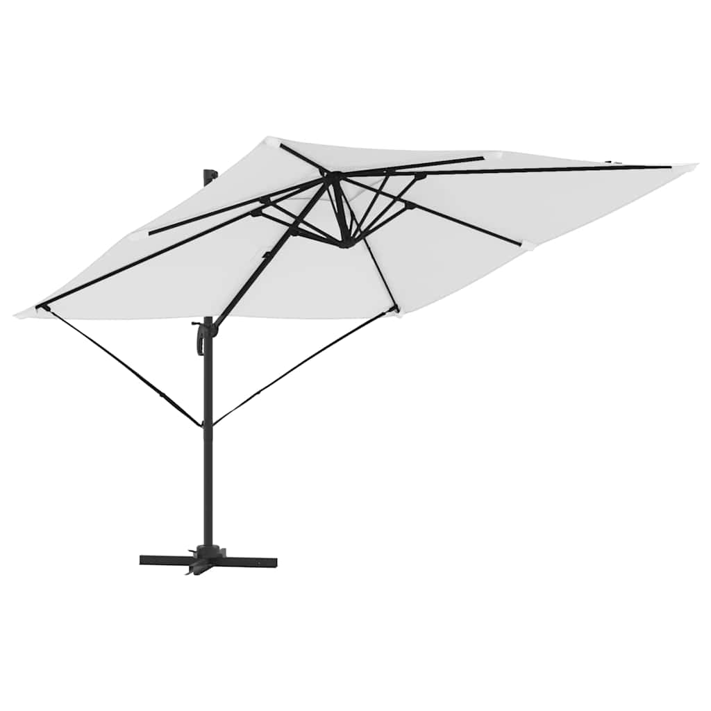 vidaXL Roma Parasol Beige 286 x 284 x 265 cm Aluminium und Polyester