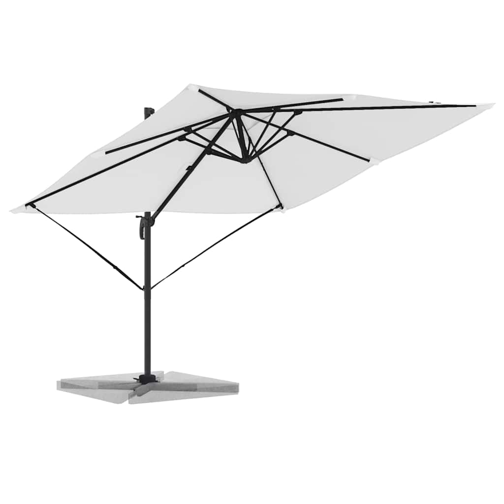 vidaXL Roma Parasol Beige 286 x 284 x 265 cm Aluminium und Polyester