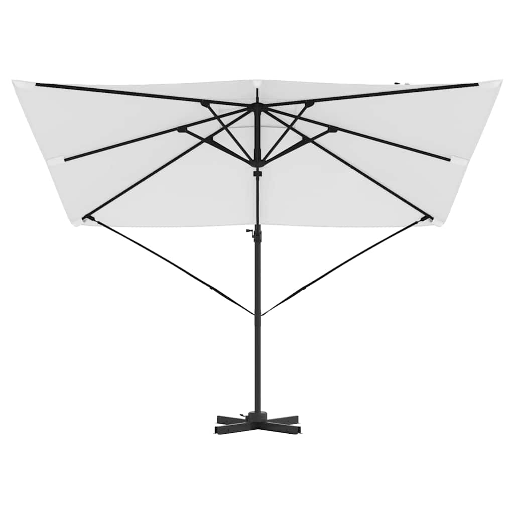 vidaXL Roma Parasol Beige 286 x 284 x 265 cm Aluminium und Polyester
