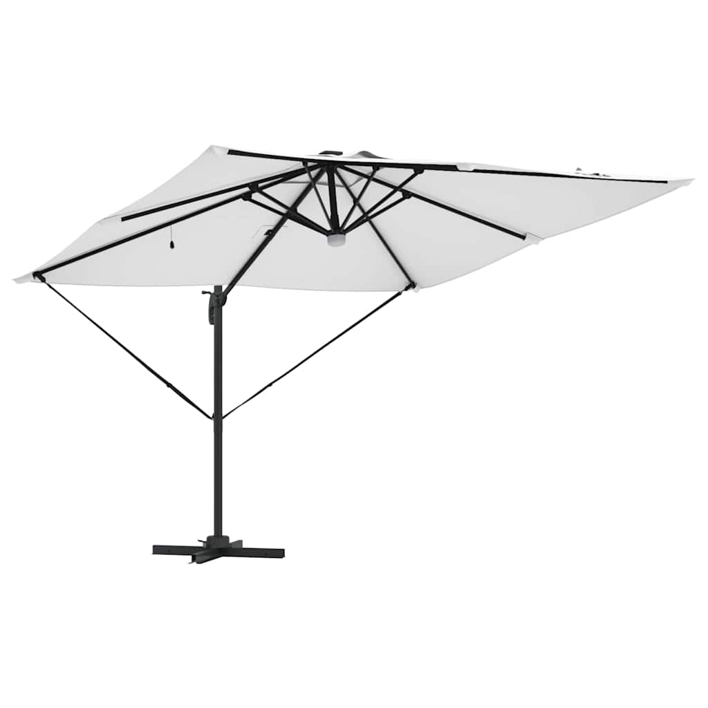 vidaXL Roma Parasol Beige 286 x 284 x 270 cm Aluminium und Polyester
