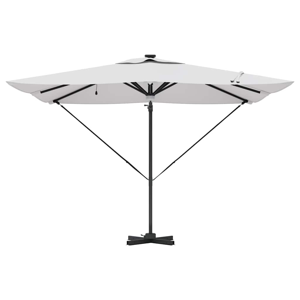 vidaXL Roma Parasol Beige 286 x 284 x 270 cm Aluminium und Polyester