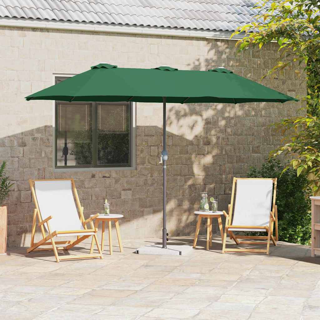 vidaXL Garten-Sonnenschirm Sand 370 x 197 x 239 cm